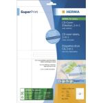 HERMA CD-Cover-Etiketten wei SuperPrint 50 St.