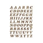 HERMA Buchstaben 8mm A-Z Prismaticfolie gold glitzernd 1 Bl.