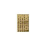 HERMA Zahlen 13x12mm 1-100 Goldfolie schwarz 4 Bl.