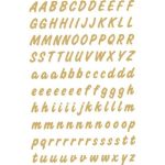 HERMA Buchstaben 8mm A-Z wetterfest Folie transparent gold 2 Bl.