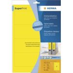 HERMA Ordner-Etiketten gelb 192x61 SuperPrint 80 St.