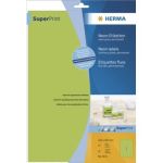 HERMA Etiketten neon-grn 210x297 SuperPrint 20 St.