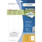 PC-Rckenschild Movables 38x297mm weiss 125ST