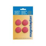 Magnete Discofix rund dm 30mm rot 4er Pack