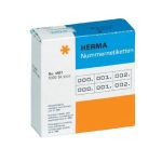 HERMA Nummernetiketten doppelt selbstklebend Aufdruck blau