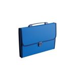 Fchertasche PP mit 12 Fchern blau