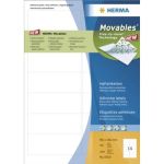 HERMA Haftetiketten wei A4 Movables 99,1x38,1 1400 St.