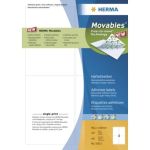 HERMA Haftetiketten wei A4 Movables 99,1x139 400 St.