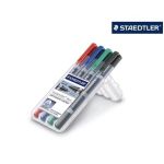 Zweispitzmarker Lumocolor duo permanent 4er Pack