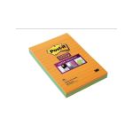 Haftnotiz Super Sticky Notes, 152 x 102 mm, Ultra- u.Neonfarben,