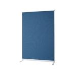 MAGNETOPLAN Trennwand Alu-Rahmen Metallfu 1,25x1,8x0,5m Filz blau