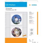 HERMA CD-Hllen aus transparenter Folie inkl. Papierhllen 10 St