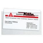 Selbstklebende Visitenkartentasche VELOCOLL, PP, transparent, 112 x 62 mm