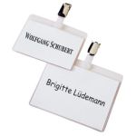 Namensschild VELOCARD, Hosentrgerclip, PVC, transparent, 90 x 54 mm