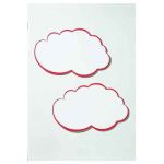 Moderations-Wolken 37x62cm weiss/rot 20er Pack