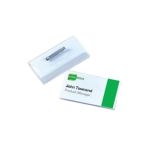 Namensschild 40x75mm mit Nadel 100er Pack