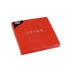 Serviette Zelltuch 12421 rot 3lag.1/4Falz 33x33cm Pack a 20 Stc