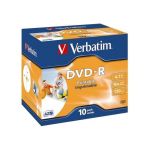 DVD-R Verbatim 16x 4,7GB Jewel Case 10er Pack