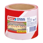 tesa Markierungsband Signal 80 mm x 100 m (B x L) nicht selbstklebend Polyethylen rot/wei