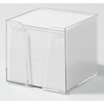 Zettelbox 9,5 x 9,5 x 9,5 cm (B x H x T) 9 x 9 cm (B x H) 720 Bl. gefllt Kunststoff transparent