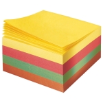 Zettelklotz 9 x 9 x 9 cm (B x H x T) 80g/m elementar chlorfrei gebleicht, holzfrei farbig sortiert 