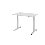 Hammerbacher Schreibtisch Mae: 1.200 x 710-1.200 x 800 mm (B x H x T) Spanplatte grau