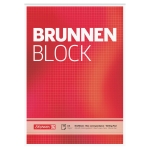 BRUNNEN Briefblock DIN A4 kariert 70g/m rot wei 50 Bl.