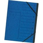 Ordnungsmappe DIN A4 355g/m Recyclingkarton Farbe: blau Farbe des Fcherblocks: schwarz 7 Fcher