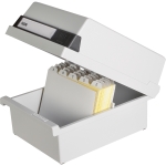 HAN Karteikasten 17,7 x 14 x 25 cm (B x H x T) DIN A6 quer 800 Karten Polystyrol lichtgrau 1 Stützpl