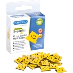 RAPESCO Nachfllklammer Supaclip 40 2-40 Bl. (80 g/m) Metall gelb Smiley 100 St./Pack.