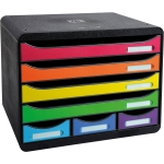 Exacompta Schubladenbox STORE-BOX Mini 7 Schubladen DIN A4 quer Polystyrol Gehusefarbe: schwarz Far
