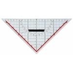 Geometriedreieck 22cm oberseitig mit Griff Kunststoff transparent