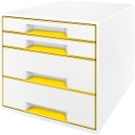 Leitz Schubladenbox WOW CUBE 4 Schubladen DIN A4 Polystyrol Gehusefarbe: wei Farbe der Schublade: 