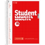 BRUNNEN Collegeblock Student DIN A5 kariert 70g/m rot 80 Bl.