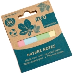 Info Haftmarker Nature 50 x 20 mm (B x H) pastellrosa, pastellblau, pastellgrn, pastellgelb 40 Bl./