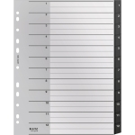 Leitz Zahlenregister Recycle DIN A4, berbreite 1-12 Kunststoff, 90 % recycelt schwarz