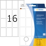 HERMA Universaletikett 25 x 40 mm (B x H) nicht wieder ablsbar Papier wei 512 Etik./Pack.