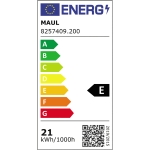 MAUL Stehleuchte MAULjet D, E 2 x 21 kWh/1.000h LED silber