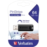 Verbatim USB-Stick PinStripe USB 3.2 Gen 1 64Gbyte schwarz