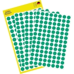 Avery Zweckform Markierungspunkt 8mm Papier grün 416 Etik./Pack.