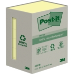 Post-it Haftnotiz Recycling Notes 38 x 51 mm (B x H) gelb 100 Bl./Block 6 Block/Pack.