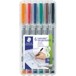 STAEDTLER Folienstift Lumocolor non-permanent 311 0,4mm farbig sortiert nicht dokumentenecht 6 St.