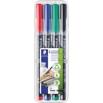 STAEDTLER Folienstift Lumocolor permanent 317 1mm farbig sortiert nicht dokumentenecht 4 St./Pack.