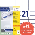 Avery Zweckform Universaletikett ultragrip 70 x 42,3 mm (B x H) nicht wieder ablsbar Papier wei 2.