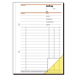 SIGEL Auftragsformular DIN A5 56g/m selbstdurchschreibend 1 Durchschlag handschriftlich, Schreibmas