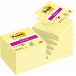 Post-it Haftnotiz Super Sticky Z-Notes 76 x 76 mm (B x H) gelb 90 Bl./Block 12 Block/Pack.