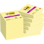 Post-it Haftnotiz Super Sticky Notes 47,6 x 47,6 mm (B x H) gelb 90 Bl./Block 12 Block/Pack.