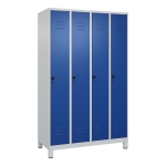 C+P Kleiderspind Classic PLUS 1.200 x 1.950 x 500 mm (B x H x T) 4 Abteile Stahl Farbe der Front: li