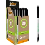 BIC Kugelschreiber Clic Stic ecolutions 0,4mm schwarz dokumentenecht Schaftfarbe: frostig/transpar