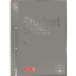 BRUNNEN Collegeblock Student Colour Code DIN A4 kariert mit Rand innen/auen 90g/m silber 80 Bl.